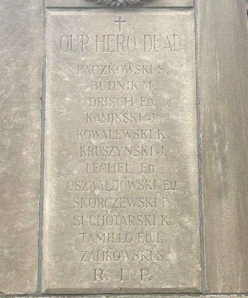 ST. HYACINTH PARISH WORLD WAR MEMORIAL HONOR ROLL STONE