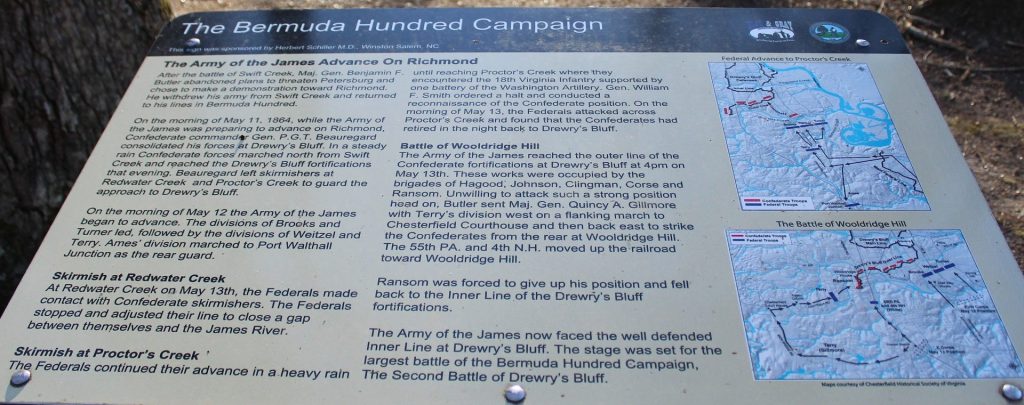 THE ARMY OF THE JAMES ADVANCE ON RICHMOND MEMORIAL PANEL