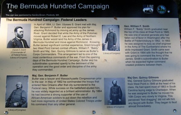 THE BERMUDA HUNDRED CAMPAIGN FEDERAL LEADERS MEMORIAL PANEL