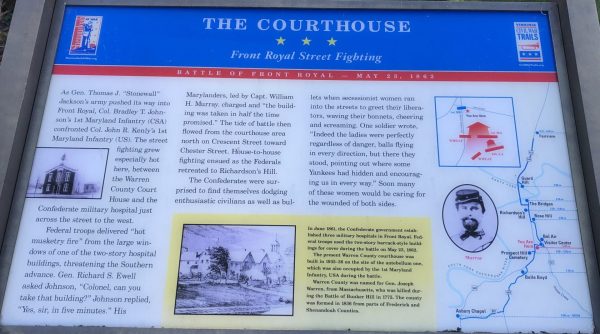 THE COURTHOUSE FRONT ROYAL STREET FIGHTING WAR MEMORIAL PANEL
