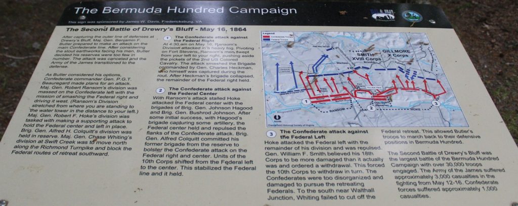 THE SECOND BATTLE OF DREWRY’S BLUFF-MAY 16, 1864 MEMORIAL PANEL