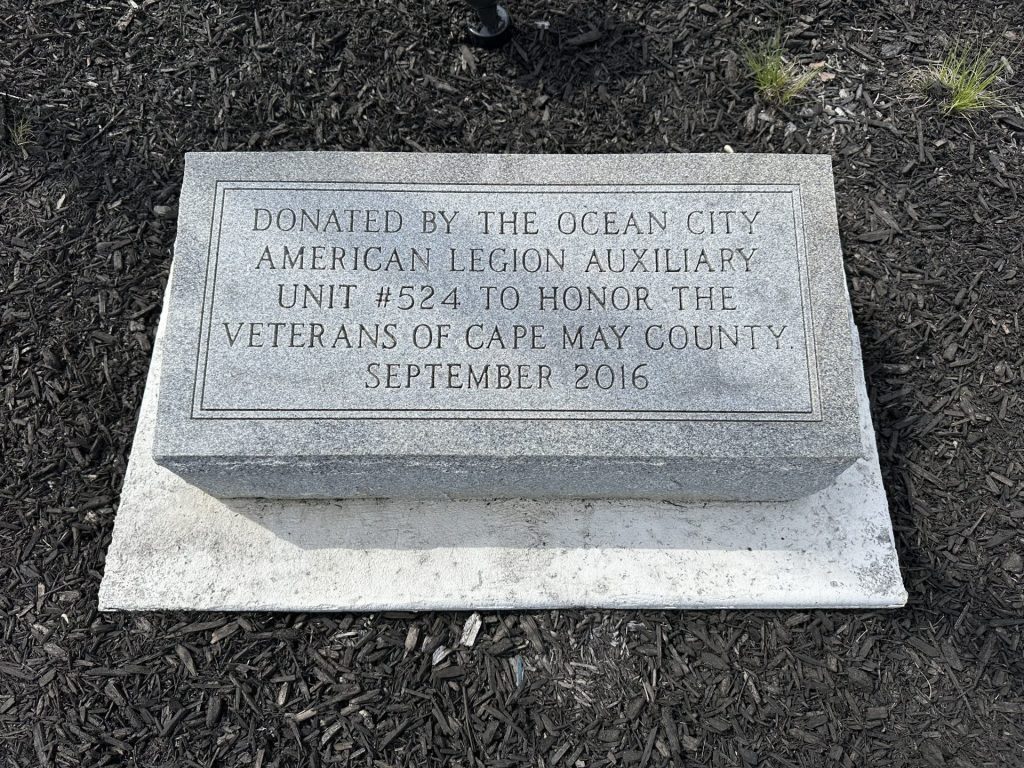 TO HONOR VETERANS OF CAPE MAY COUNTY MEMORIAL TABLET