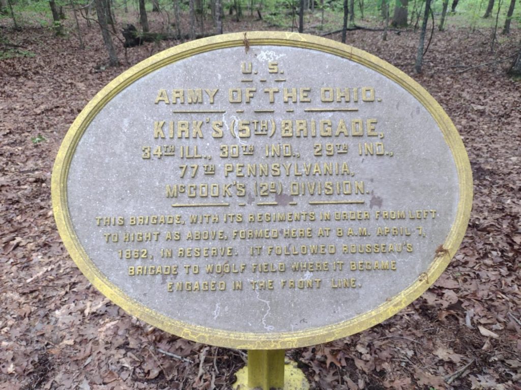 U.S. ARMY OF THE OHIO KIRK’S (5TH) BRIGADE WAR MEMORIAL PLAQUE