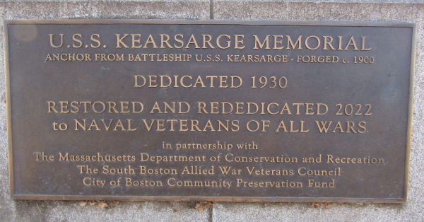 U.S.S. KEARSAGE MEMORIAL REDEDICATION MEMORIAL PLAQUE