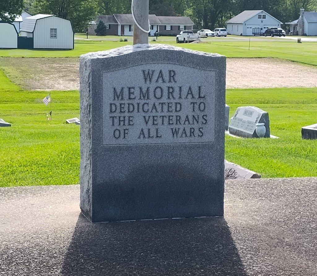 WAR MEMORIAL TO VETERANS OF ALL WARS