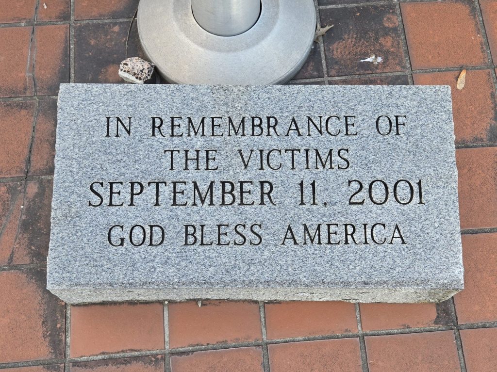 WAR ON TERROR AND SEPTEMBER 11, 2001 MEMORIAL FLAGPOLES STONE B