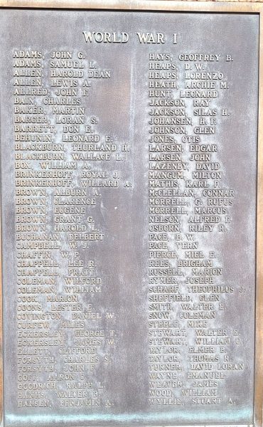 WAYNE COUNTY WAR VETERANS MEMORIAL PLAQUE A