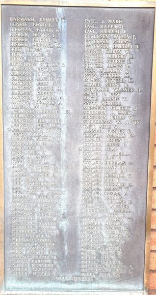 WAYNE COUNTY WAR VETERANS MEMORIAL PLAQUE F