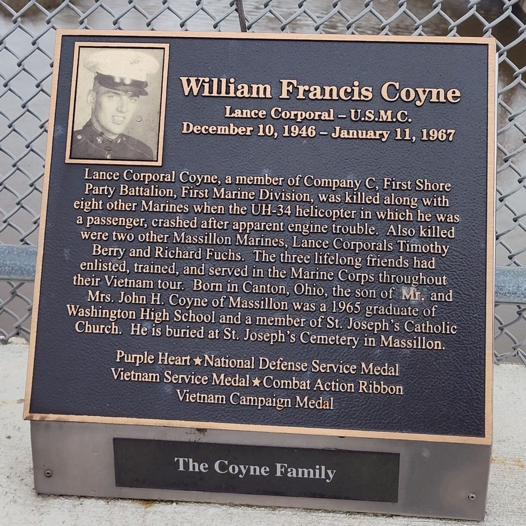 WILLIAM FRANCIS COYNE WAR MEMORIAL PLAQUE