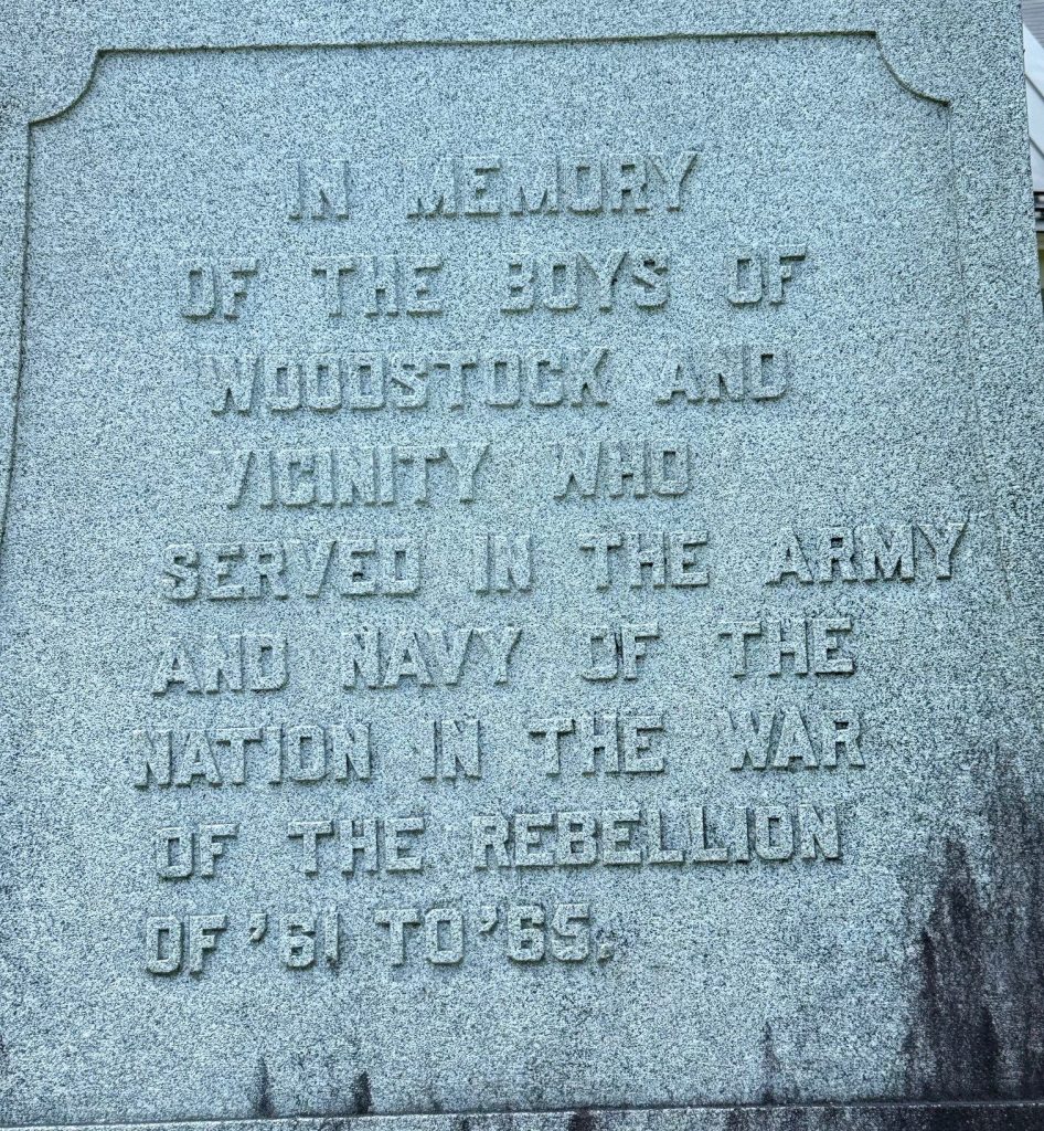 WOODSTOCK CIVIL WAR MEMORIAL SIDE A