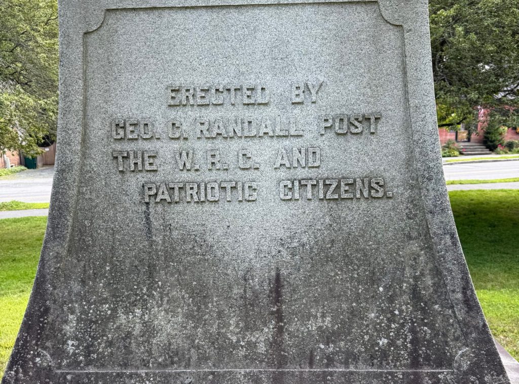 WOODSTOCK CIVIL WAR MEMORIAL SIDE C