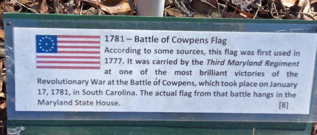 1781-BATTLE OF COWPENS FLAG MEMORIAL PLAQUE