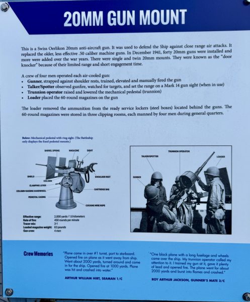 20MM GUN MOUNT WAR MEMORIAL PLAQUE