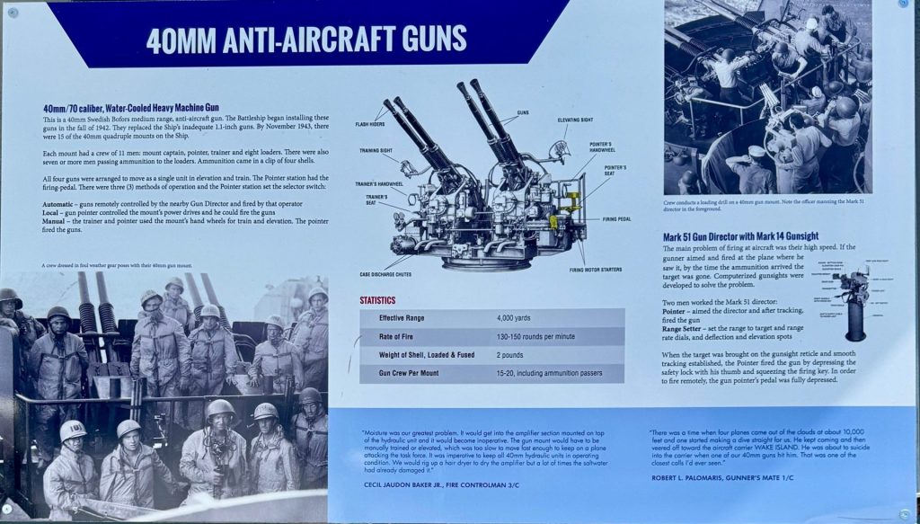 40MM ANTI-AIRCRAFT GUNS WAR MEMORIAL PLAQUE