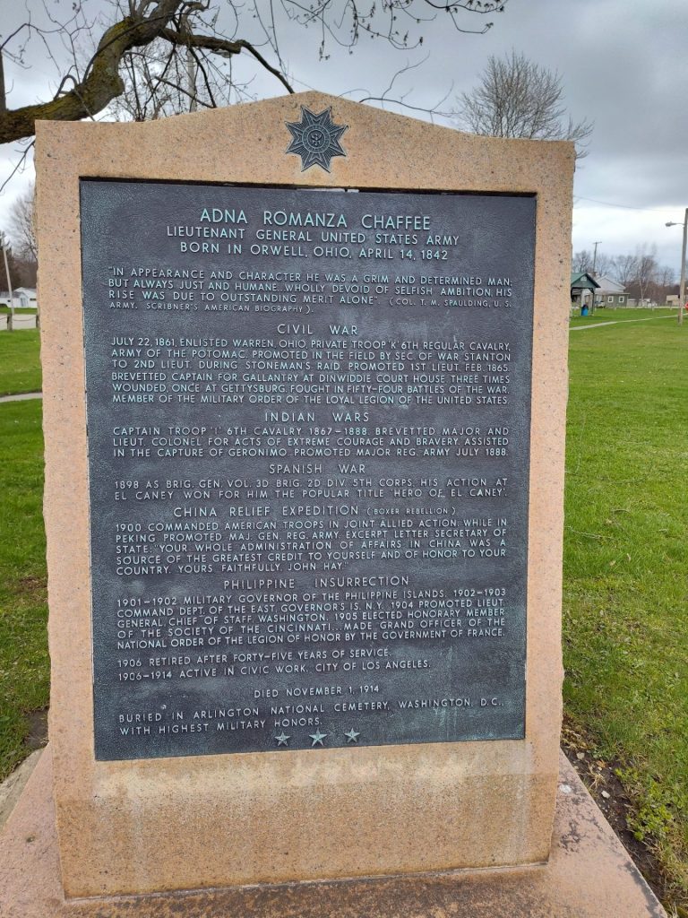 ADNA ROMANZA CHAFFEE WAR MEMORIAL