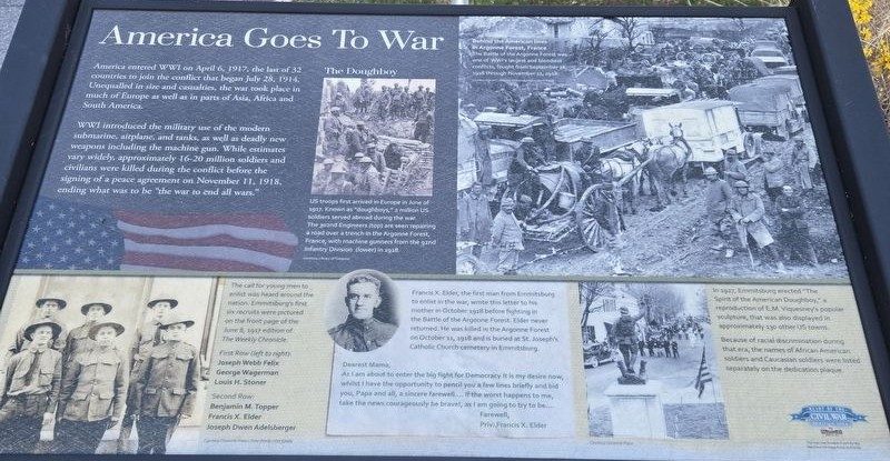 AMERICA GOES TO WAR MEMORIAL PANEL