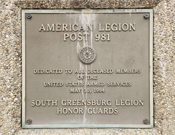 AMERICAN LEGION POST 981 WORLD WAR MEMORIAL PLAQUE A