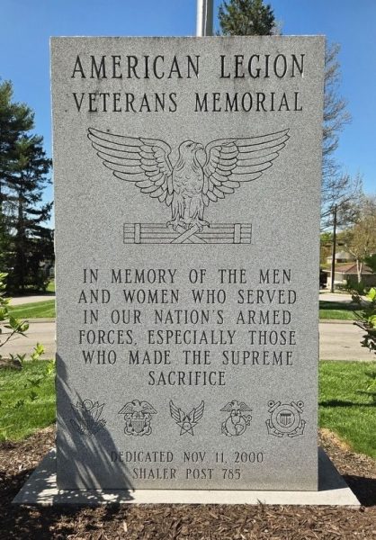 AMERICAN LEGION VETERANS MEMORIAL CLOSE-UP