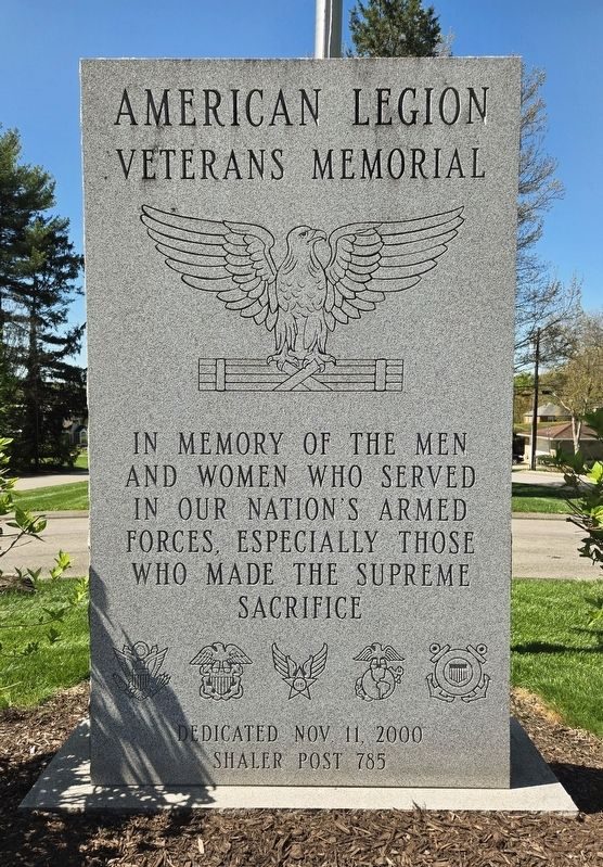 AMERICAN LEGION VETERANS MEMORIAL CLOSE-UP