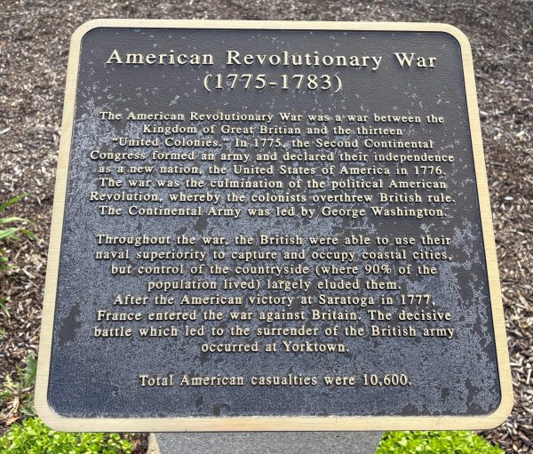 AMERICAN REVOLUTIONARY WAR (1775-1783) MEMORIAL PLAQUE