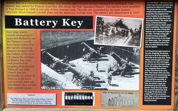 BATTERY KEY MEMORIAL PANEL