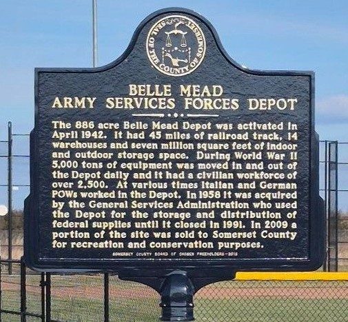 BELLE MEAD ARMY SERVICES FORCES DEPOT MEMORIAL MARKER