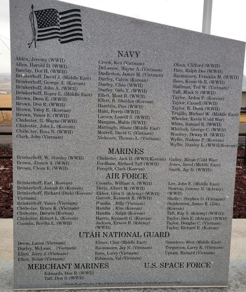 BICKNELL WAR VETERANS MEMORIAL STONE C