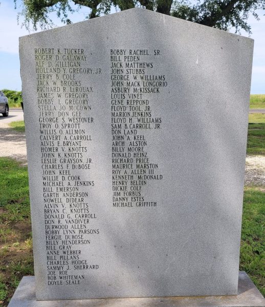 BIRDSTON CEMETERY ALL VETERANS MEMORIAL BACK