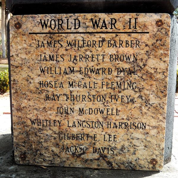 CAMDEN COUNTY WAR MEMORIAL PLAQUE B