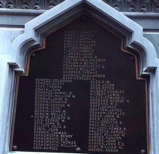 CITIZENS OF HANCOCK CO. CIVIL WAR MEMORIAL PLAQUE C