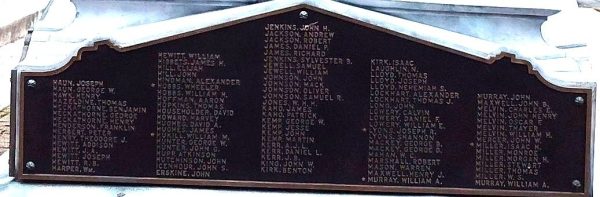 CITIZENS OF HANCOCK CO. CIVIL WAR MEMORIAL PLAQUE D