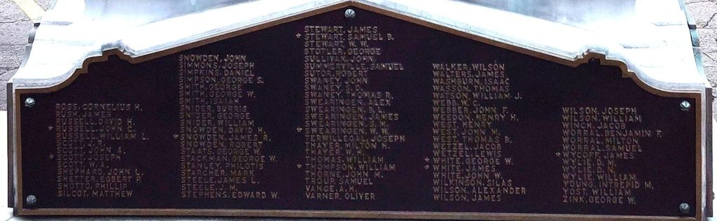 CITIZENS OF HANCOCK CO. CIVIL WAR MEMORIAL PLAQUE F