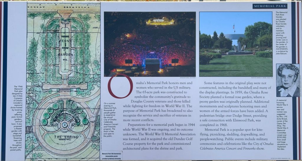 CITY OF OMAHA MEMORIAL PARK PANEL