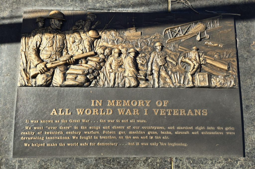 COLLIER TOWNSHIP FLAG AND VETERANS MEMORIAL PLAQUE B