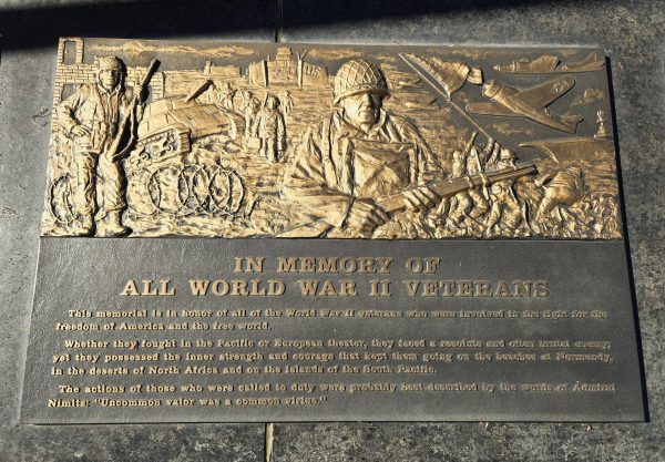 COLLIER TOWNSHIP FLAG AND VETERANS MEMORIAL PLAQUE C