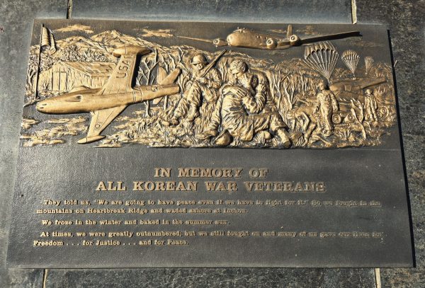 COLLIER TOWNSHIP FLAG AND VETERANS MEMORIAL PLAQUE D