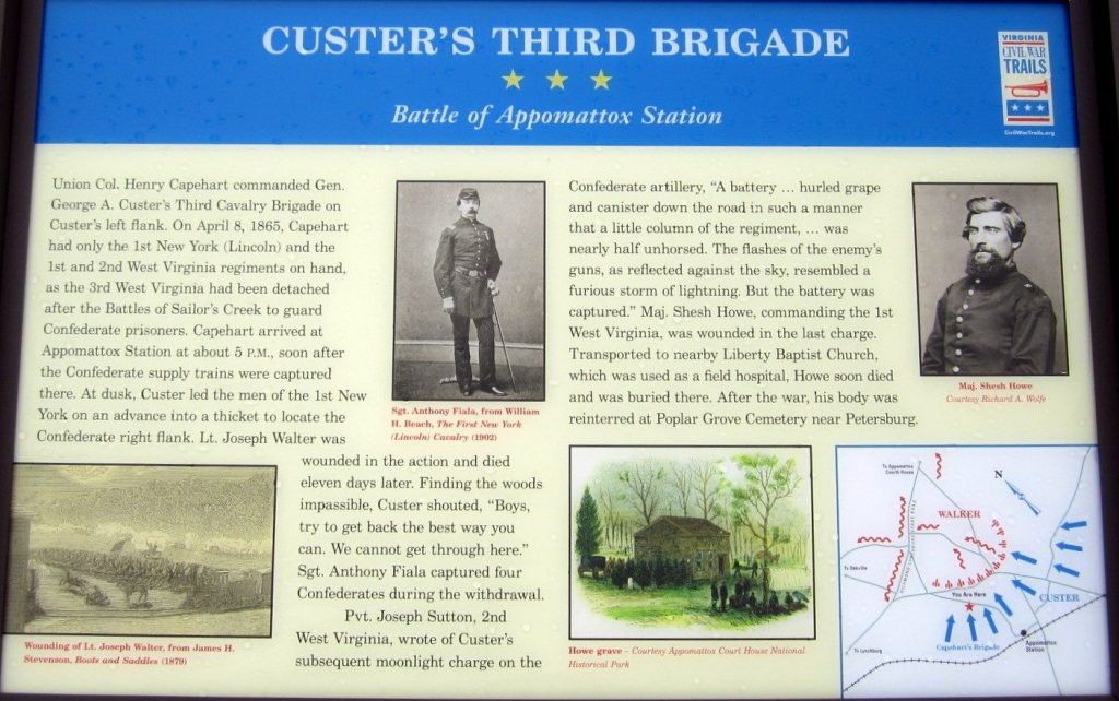 CUSTER’S THIRD BRIGADE WAR MEMORIAL PLAQUE