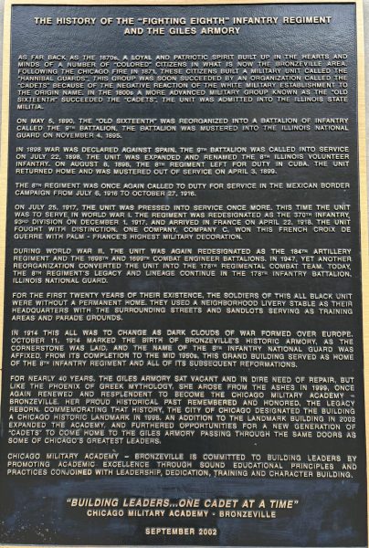 “FIGHTING EIGHTH” INFANTRY REGIMENT WAR MEMORIAL PLAQUE