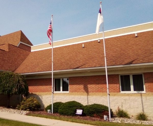 FIRST CHURCH OF CHRIST VETERANS MEMORIAL FLAGPOLES