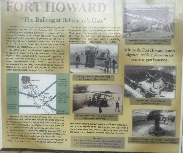 FORT HOWARD “THE BULLDOG AT BALTIMORE’S GATE” MEMORIAL PANEL