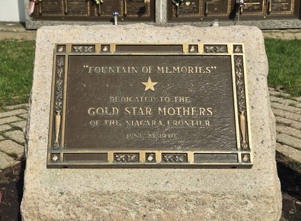 “FOUNTAIN OF MEMORIES” GOLD STAR MOTHERS MEMORIAL PLAQUE