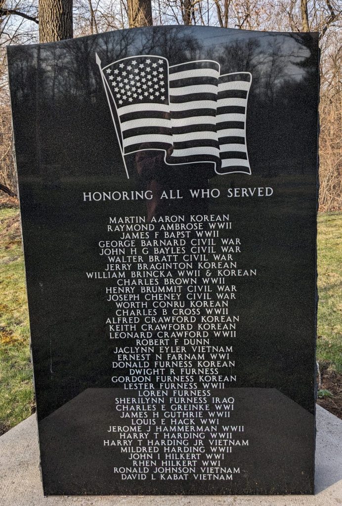 FURNESSVILLE CEMETERY ALL VETERANS MEMORIAL FRONT