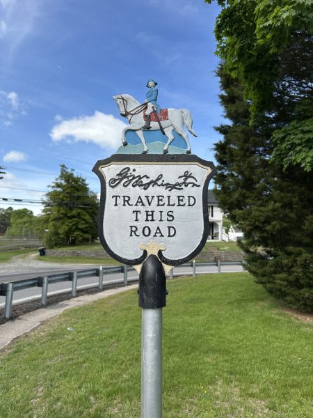 GEO WASHINGTON TRAVELED THIS ROAD MEMORIAL MARKER
