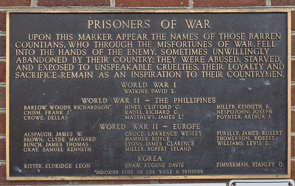 GLASGOW PRISONERS OF WAR MEMORIAL PLAQUE