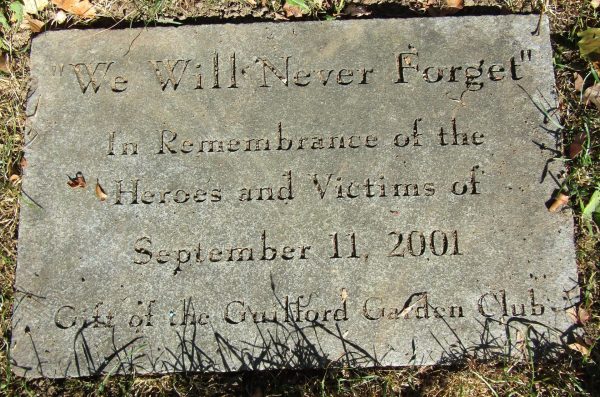 GUILFORD GARDEN CLUB SEPTEMBER 11, 2001 MEMORIAL TREE STONE