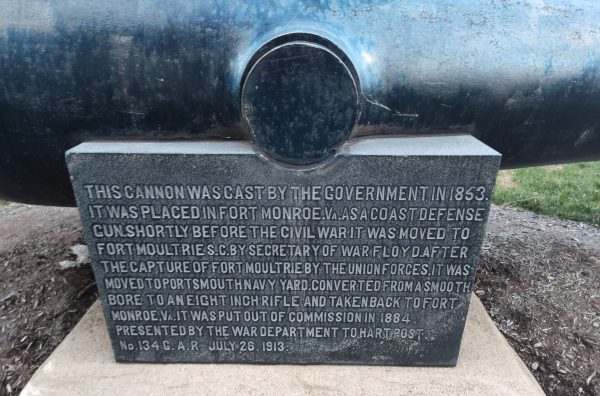 HART POST NO. 134 G.A.R. MEMORIAL CANNON STONE A
