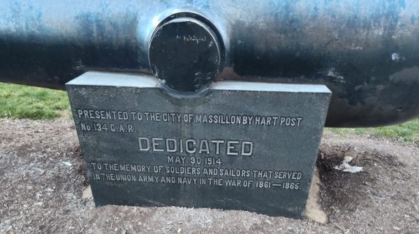 HART POST NO. 134 G.A.R. MEMORIAL CANNON STONE B