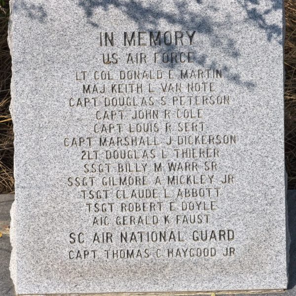 IN MEMORY MILITARY AIR CRASH MEMORIAL STONE