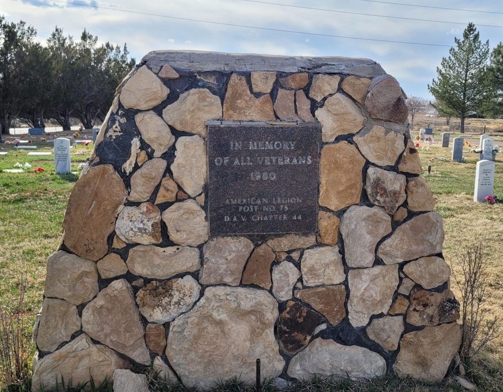 IN MEMORY OF ALL VETERANS 1980 MEMORIAL