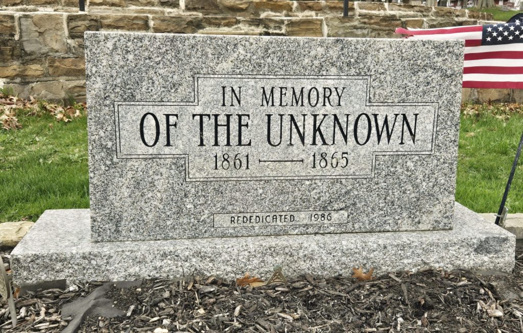 IN MEMORY OF THE UNKNOWN 1861-1865 WAR MEMORIAL